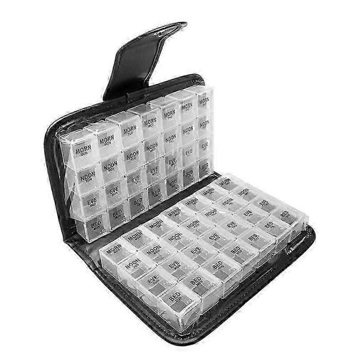 14 Jours Pilulier Boîte Voyage Organisateur Dose Médicament Comprimé Stockage Conteneur Boîte Quotidien Pilule Organisateur Vi 