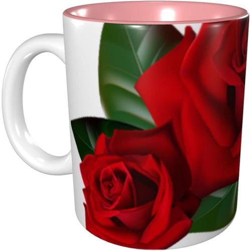 Tasse Gothique Imprimée De Roses, Tasses À Café, Cadeau D'anniversaire Pour Hommes Et Femmes, Tasse À Café En Céramique, Tasse À Thé Pour Le Bureau Et La Maison