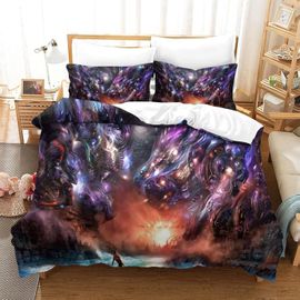 Planet Dragon Housse De Couette 3 Pieces Ensemble De Literie Housse De Couette En Microfibre Adapte Aux Adultes Et Aux Enfants