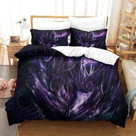 Planet Dragon Housse De Couette Avec Fermeture A Glissiere, Ensemble De Housse De Couette En Microfibre Ultra Douce De 3 Pieces Adapte Aux Enfants Et Aux Adultes