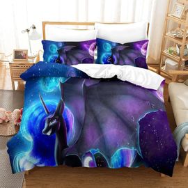 Planet Dragon Housse De Couette 3 Pieces Ensemble De Literie Housse De Couette En Microfibre Adapte Aux Adultes Et Aux Enfants