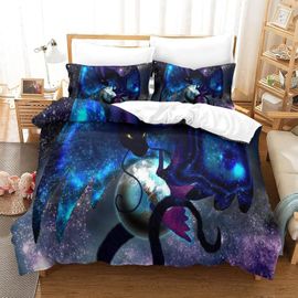 Planete Dragon 3 Pieces Doux Avec Taie D'oreiller Housse De Couette Fermeture A Glissiere Ensemble De Literie Adapte Aux Enfants Adultes