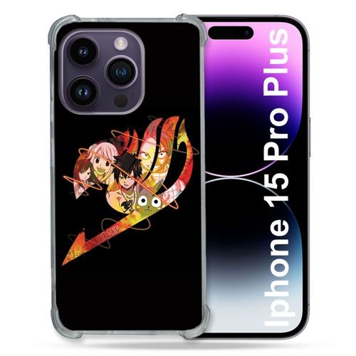 Coque Compatible Magsafe Pour Iphone 15 Pro Plus (6.7) Manga Fairy Tail Logo Noir