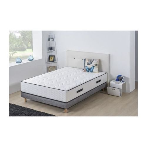 HOTEL SEASONS ENSEMBLE MATELAS + SOMMIER 140X190 CM - MOUSSE - 25 CM - 5 ZONES - DEKO DREAM