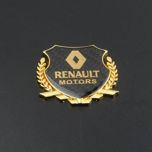 3d Badge Autocollant De Voiture Pour Renault En Couleur D'or Et Noir
