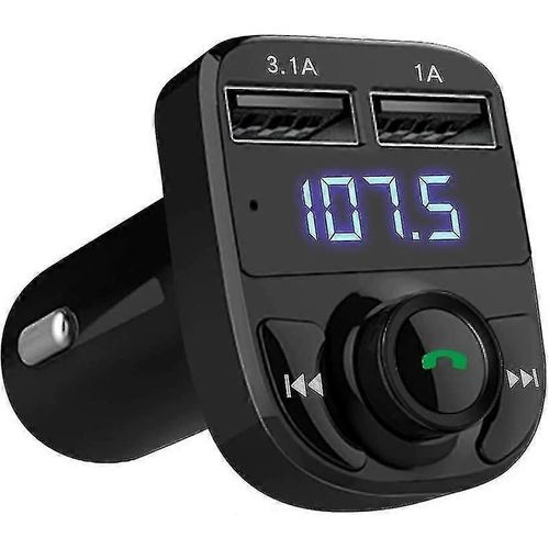 Chargeur De Voiture D'appel Mains Libres, Récepteur Radio Émetteur Bluetooth Fm Sans Fil, Adaptateur Stéréo De Musique Audio Mp3, Chargeur De Port Usb Double Compatible Pour Tous Les Sm