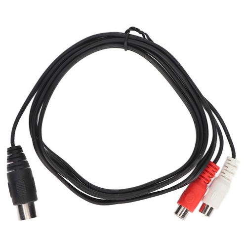 Câble adaptateur Din à 2 broches RCA Câble RCA 8 broches mâle à 2 femelles pour équipement d'instrument sonore 4,9 pi 1,5 m / 4,9 pi