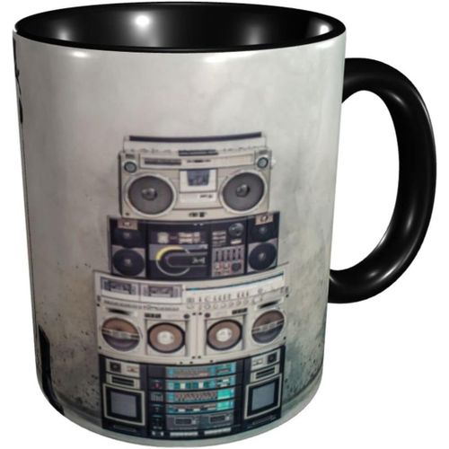 Tasses A Cafe En Ceramique, Design Ancien Ghetto Blaster Boombox Radio, 11oz, Nouveaute, Tasse A The, Cadeaux Pour Le Bureau Et La Cuisine De La Maison