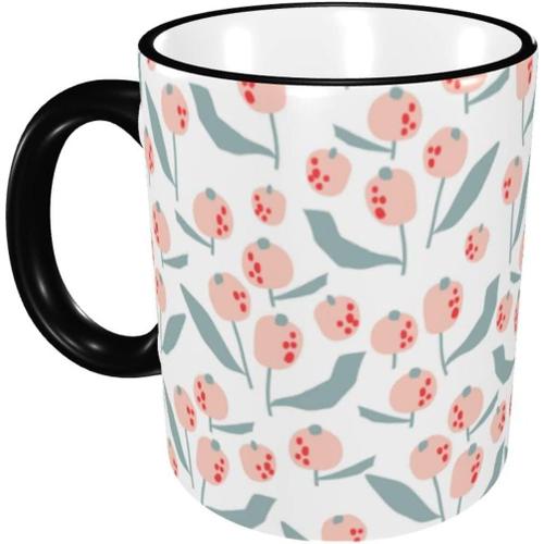 Tasse A Cafe Nouveaute Drole Fleurs Dans Un Style Simple Tasse A The En Ceramique 11 Oz Avec Bo?Te-Cadeau Tasses Pour Bureau Et Maison Femmes Hommes Cadeau Noir