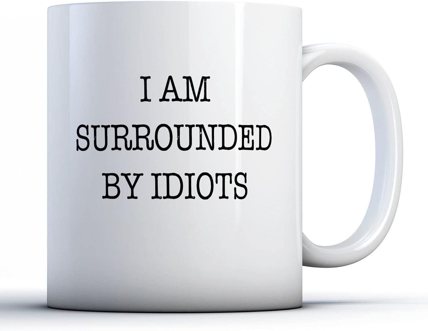Empreintes digitales Je suis entouré d'idiots - Mug imprimé