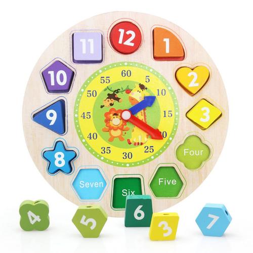Horloge Montessori pour enfant jouet d'apprentissage du temps --CHINA --2
