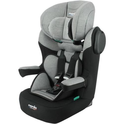 Siege Auto Ceinturé Nania Max I 76-140 Cm R129 ? De 3 A 10 Ans ? Tetiere Réglable - Base Inclinable - Gris - Fabrication F