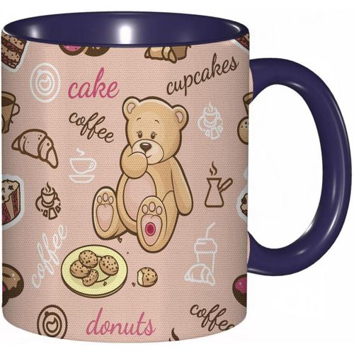 Tasse A Cafe Dessert Ours En Peluche Cupcakes Biscuits Beignets Gateaux Salle De Jeux Dessin Anime.Imprime Corail Marron | Tasse Coloree Pour Bureau | Maison | The | Cafe