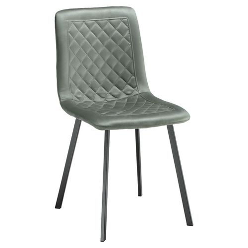 Lot De 4 Chaises De Salle À Manger Terni Rembourrées Avec Revêtement En Tissu Suédine Vert