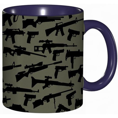 Tasse A Cafe Arme Mitrailleuses Armee Pistolet Fusil Mitraillette Militaire | Vert Armee | Impression | Tasse De Tasse Coloree Pour Le Bureau A La Maison The Cafe