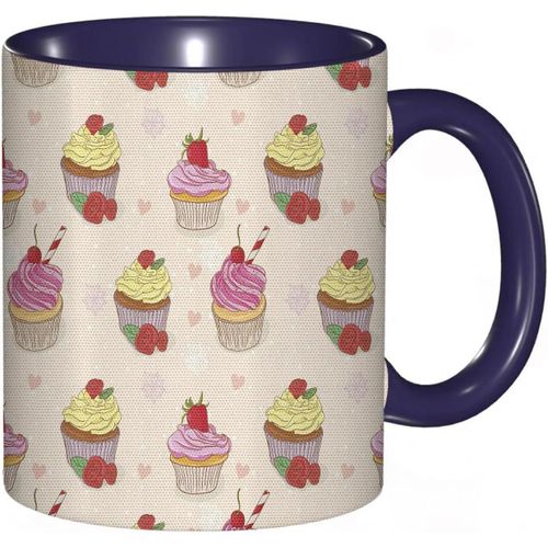 Tasse A Cafe Dessert Motif Romantique Cupcakes Colores Ed Avec Des Fleurs Roses.Imprime Rose Champagne | Tasse Coloree Pour Le Bureau La Maison Le The Le Cafe