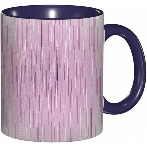 Tasse A Cafe Magenta Trippy Falling Digital Lines Et Meteor Shower Sur Le Theme De La Cybertechnologie | Impression Sur Fond | Tasse Coloree Pour Le Bureau La Maison Le The Le Cafe