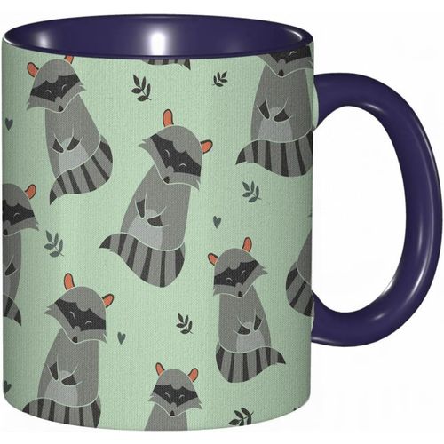 Tasse A Cafe Raton Laveur Foret Animaux Salle De Jeux Gar?Ons Filles Douche.Vert Gris Imprime | Tasse Coloree Tasse Pour Bureau Maison The Cafe
