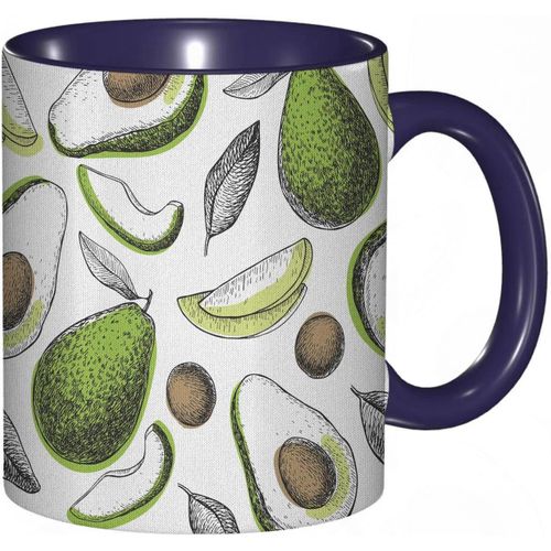 Tasse A Cafe Legumes Feuilles D'avocat Biologiques Detox Antioxydant Style De Vie Restez Jeune.Imprime Vert Citron | Tasse Coloree Pour Le Bureau La Maison Le The Le Cafe
