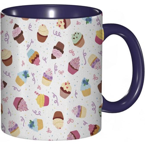 Tasse A Cafe Dessert Cupcakes Delicieux Cuisine Dessert Celebration D'anniversaire Saint Valentin Bonheur Design.Impression Jaune Rose | Tasse Coloree Pour Le Bureau La Maison Le The Le Cafe