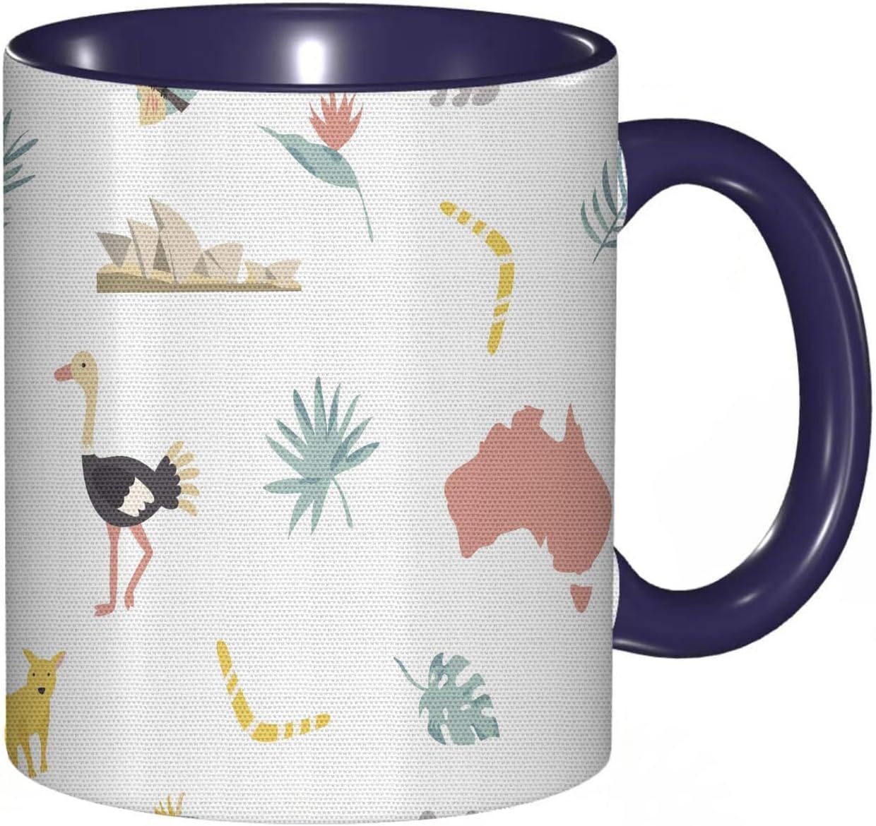 Tasse A Cafe Carte Des Animaux Culturels Continus Australiens Impre...