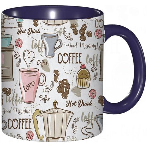 Tasse A Cafe Coffee Time Cupcakes Beans Design Machine A Expresso Vintage.Impression Beige Rose | Tasse Coloree Pour Le Bureau La Maison Le The Le Cafe