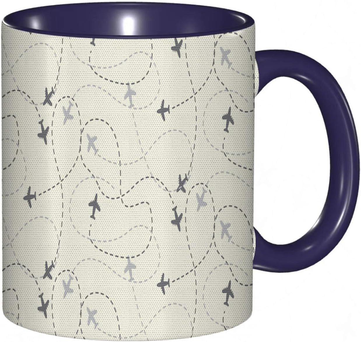 Tasse A Cafe Carte De Route Aerienne Theme De Destination Voyage Te...