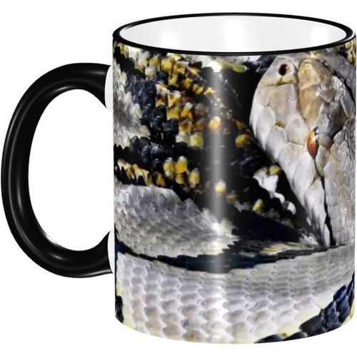 Tasse En Ceramique De 330ml, Tasse Python Reticulee Serpent, Grande Tasse A Cafe, Tasse A The, Adaptee A La Cuisine, Au Restaurant Et Au Bureau