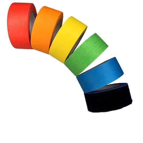 YEMAESRE-Ruban Adhésif Pour Masquage Standard, Lot De 6 Rouleaux, Ruban En Papier Caoutchouté, Retrait Sans Résidus Pendant 2 Jours, Sans Solvant. (25 Mm X 15 M)