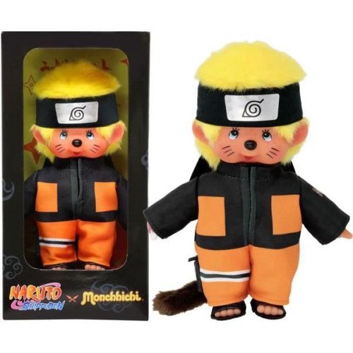 Bandai - Monchhichi - Peluche Monchhichi Naruto Shippuden - Peluche Toute Douce 20 Cm Pour Enfants Et Adultes - Se241088