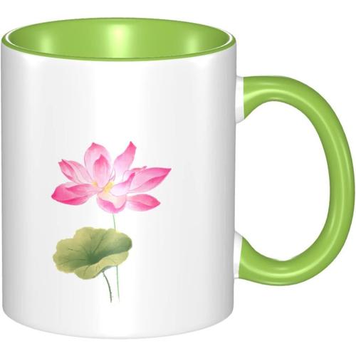 Tasse A Cafe De Couleur Amusante - Tasses Lotus - Larges Tasses A The - Cafe Et Chocolat Chaud 330ml