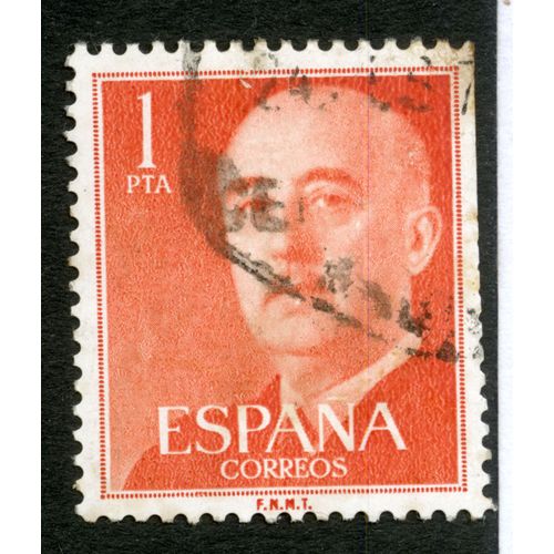 Timbre Oblitéré Espana, Correos, 1 Pta