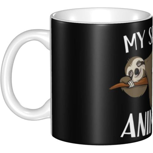 Tasse En Ceramique - Tasse My Sprirt Animal Paresseux - Larges Tasses De The - Cafe Et Chocolat Chaud 330ml