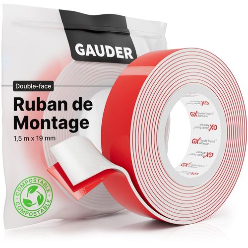 YEMAESRE-Ruban De Montage (1,5 M X 19 Mm) | Bande Adhésif Double Face Extra Fort