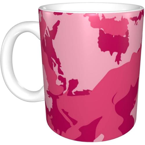 Tasse Amusante En Ceramique Rose Camouflage 11 Oz - Cadeau D'anniversaire Ou De Saint-Valentin Amusant Pour Hommes Et Femmes