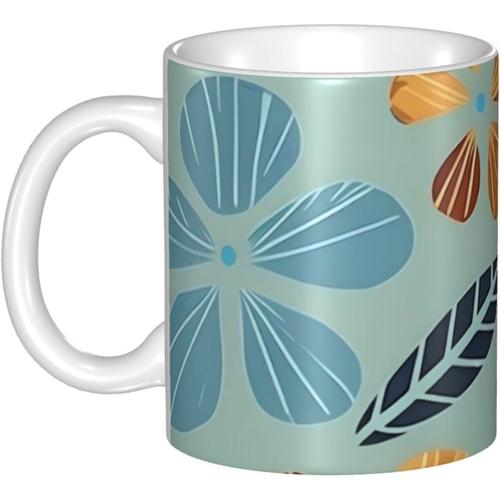 Tasse A Cafe En Porcelaine Florale De Couleur Claire - Cadeau Pour Les Amateurs De Cafe Pour Femme Maman 330 Ml Convient Pour Le Cafe Le The Et Le Cacao Chaud