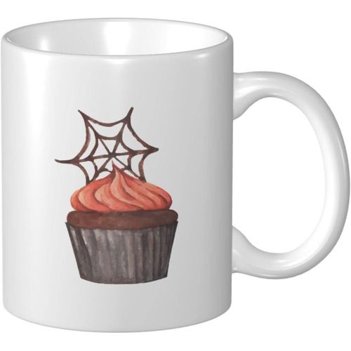 Tasse A Cafe De Cupcakes En Toile D'araignee D'halloween 11 Oz Pour Le Bureau La Maison Cadeau D'anniversaire Tasse A The