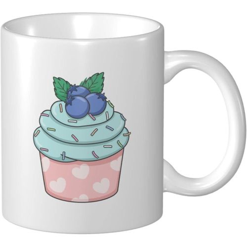 Tasse A Cafe Cupcakes Mignons Avec Myrtilles 11 Oz Pour Le Bureau La Maison Cadeau D'anniversaire Tasse A The