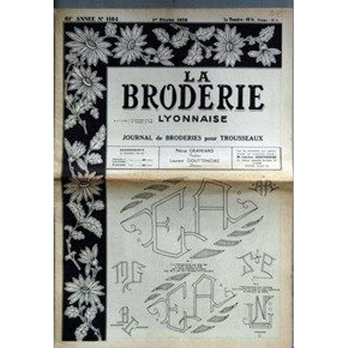 Broderie Lyonnaise (La) N° 1164 Du 01/02/1959