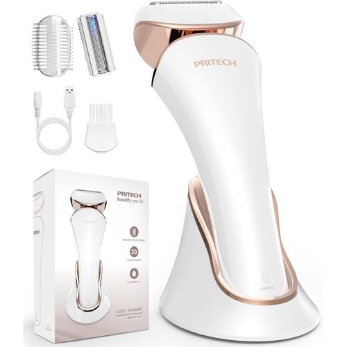 Yemaesre-Rasoir Électrique Pour Femme - Sans Douleur - Rechargeable - Pour Épilation Des Jambes Et Des Aisselles - Sans Fil (Or)