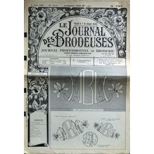 Journal Des Brodeuses (Le) N° 784 Du 01/07/1960
