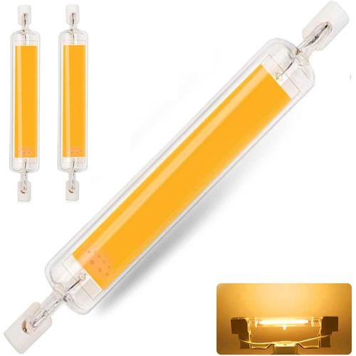 Anwxai-Ampoule R7s Led 78mm Dimmable,Led Ampoules Blanc Chaud 3000k,1000lm Pas De Scintillement,R7s Cob 10w Ampoule Équivalent Ampoule Halogène J78 100w,Éclairage À Faisceau 360 °,Ac 220-240v,Lot De 2