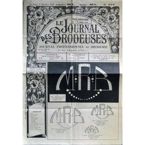 Journal Des Brodeuses (Le) N° 777 Du 01/12/1959