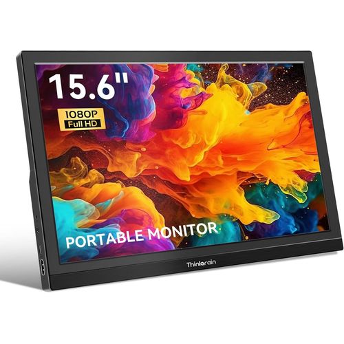 anwxai-Moniteur Portable 15,6 Pouces Fhd 1920 X 1080 Hdmi Type-C(Usb-C) Ecran Pour Pc,Macbook,Ordinateur Portable,Jeu,Raspberry,Xbox,Ps4,Haut-Parleur Intégré