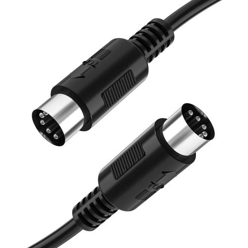 anwxai-Câble Midi 5Broches Din Mâle À Mâle Pour Contrôleur Midi,Câble Midi Compatible Avec Le Clavier Synthétiseur Séquenceur Piano Processeur Batterie Électronique Échantillonneur Pédale Multi-Effets 0.3M