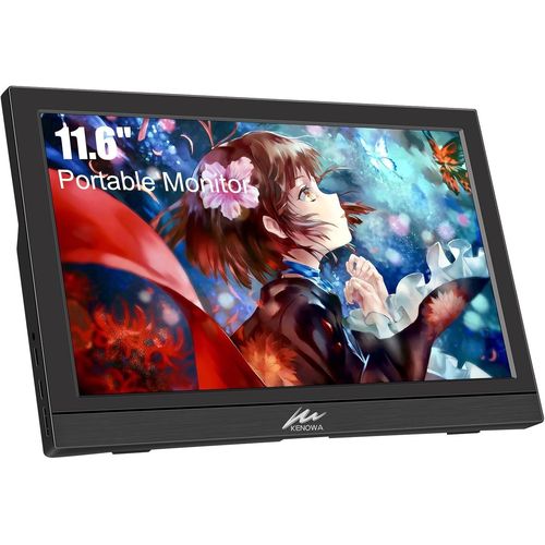 anwxai-Moniteur Portable 11,6 Pouces Dual Type-C/Hdmi Raspberry Pi Monitor Fhd 1366 X 768 Hd Ecran Externe Pour Pc/Ordinateur/Ps4/Ps5/Xbox/Raspberry Pi/Switch