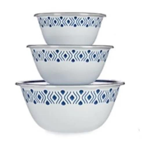 Stefanplast Bols Tosca 19-23-29 Cm Blanc/Bleu 6-Pièces
