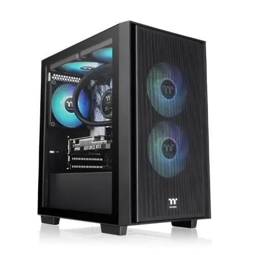 Thermaltake Versa H16 Case PC Micro Tower Vetro Temperato ARGB Nero