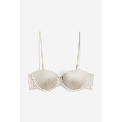 Soutien-Gorge Balconnet Paddé En Satin - Chocolat