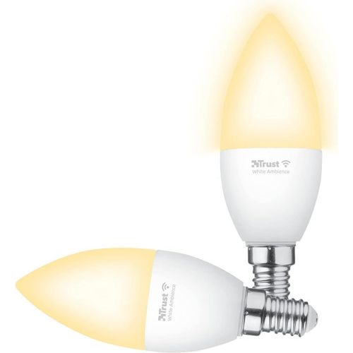 Anwxai-Wifi Cct-E14-71297-02 Ampoule Connectée,Compatible Avec Alexa Etgoogle Home,Ampoule Led Dimmable E14,Sans Hub,2.4ghz Lampe Led,Ampoule Wifi,Lumière Blanche Chaude À Froide¿Lot De 2